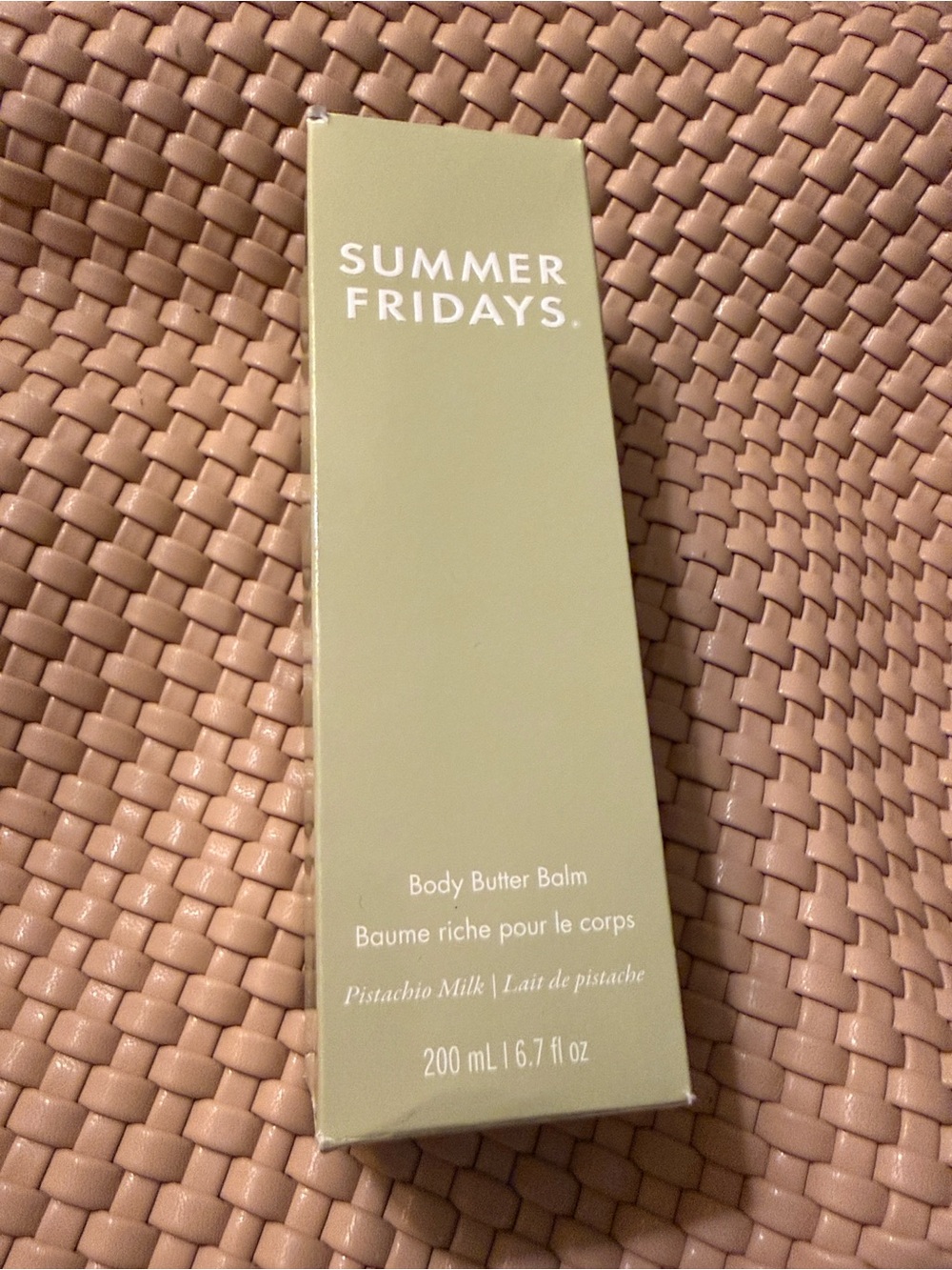 Summer Fridays, pistachio milk fragrance body butter